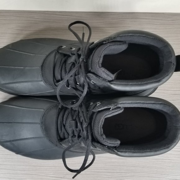 UGG Rain Ready Gatson Mid Boot, Black Waterproof Leather, Mens Size 10 / 43 - Picture 10 of 12